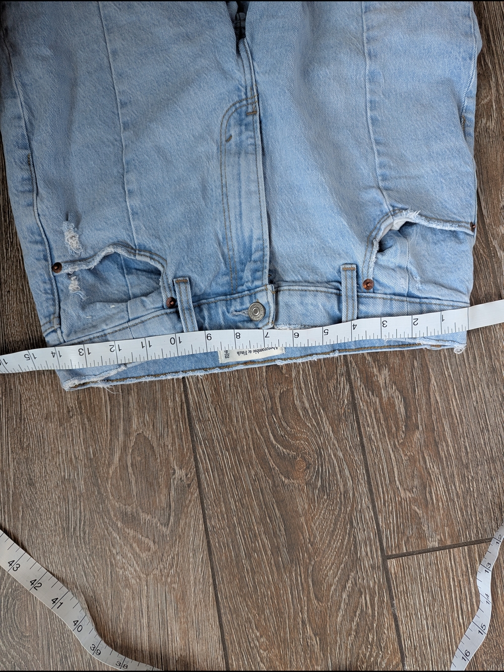 Abercrombie & Fitch 90s Straight Ultra High Rise Jeans Size 8 R 29 Split Front - Picture 11 of 14